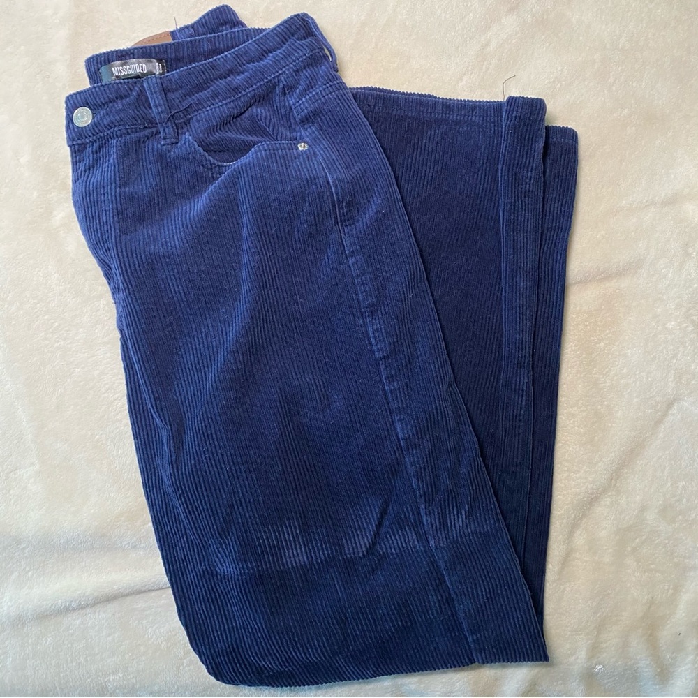 Missguided Women’s Blue Corduroy Pants Size 10 US